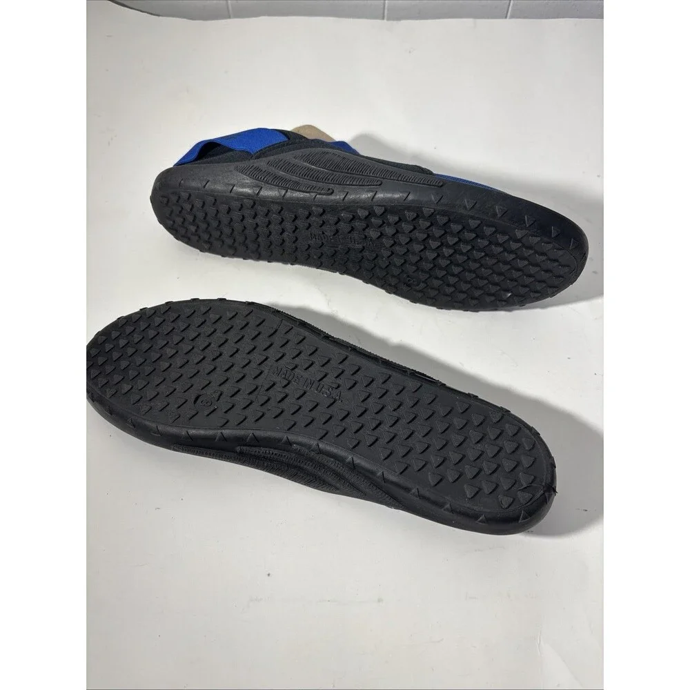 Islander Aqua Socks Shoes Size 8 Blue Black Stretch Fabric SlipOn Packable Beach